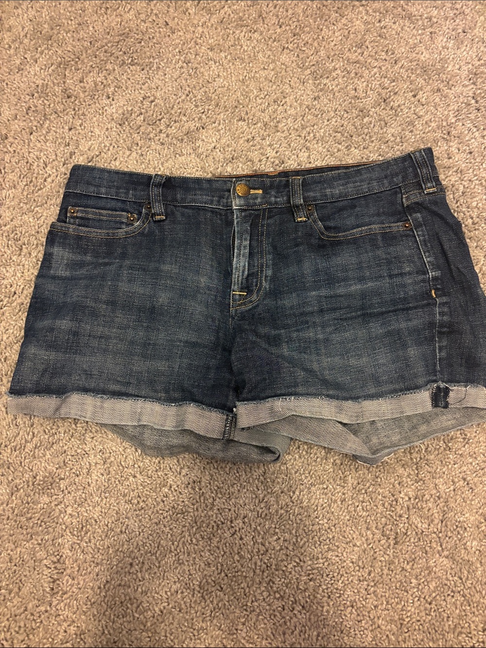 J. Crew Washed Blue Cuffed Denim Shorts